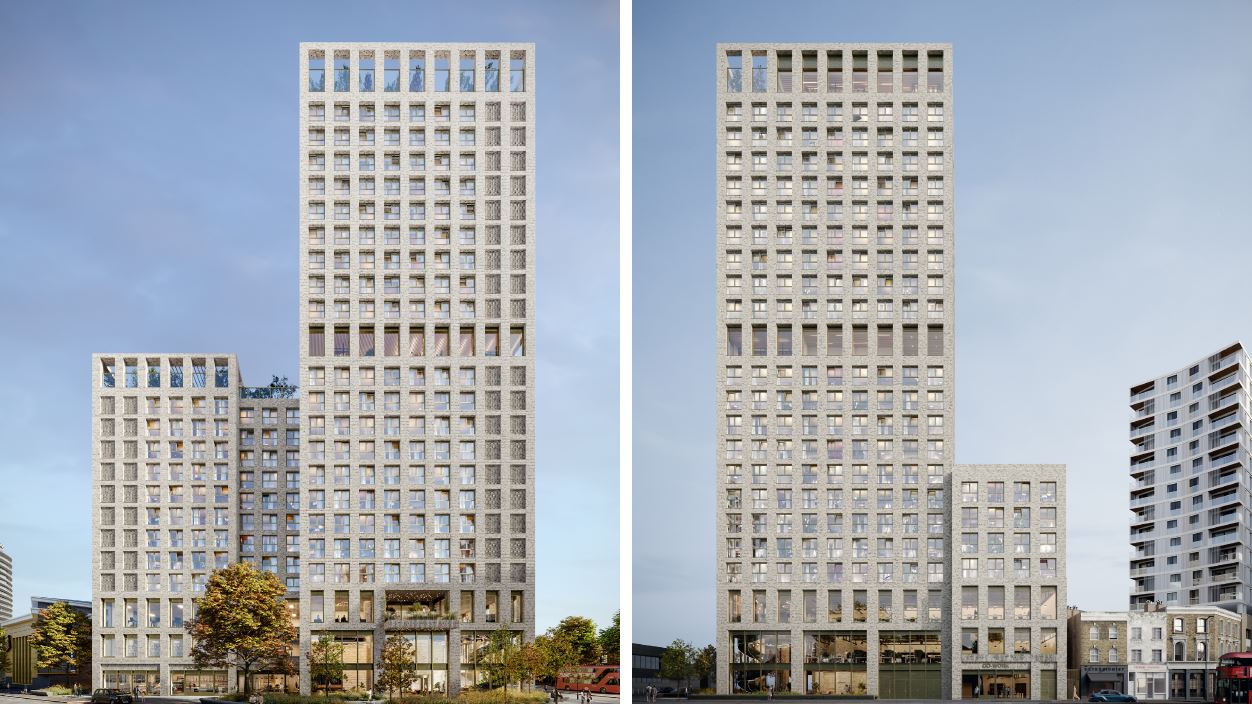 Elevations for a co-living scheme proposed in Lombard Road - Credit: Hawkins\Brown ©